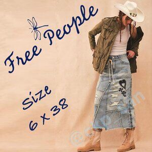 Free People Maxed Out Maxi Skirt Sz 6